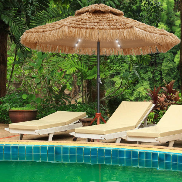 GDY 120'' Lighted Sunbrella Umbrella & Reviews Wayfair